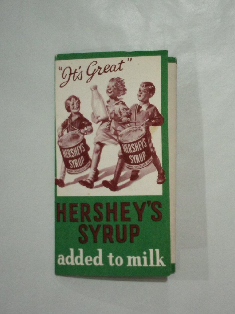 Vintage 1941 - Hershey's Chocolate Syrup Recipe Booklet - Fold-Out Advertising